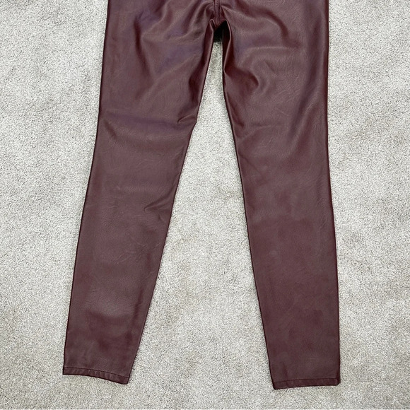SOLD | Blank NYC Vegan Soft Leather Pants Mid-Rise Skinny Fit in Oxblood Size 30 - Picture 8 of 15
